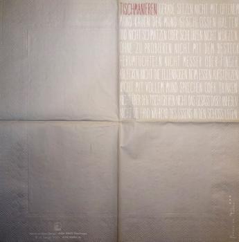 TX-020 Scripture - 3-ply - Räder Design - Tischmanieren